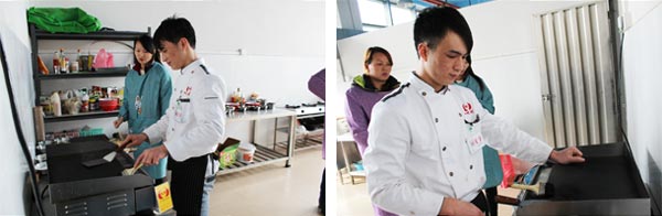 长安煌旗韩国铁板烧教学风采