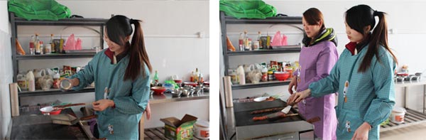 长安煌旗韩国铁板烧培训学员实操练习