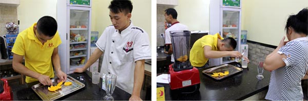 东莞寮步鲜榨果汁培训学员学习过程