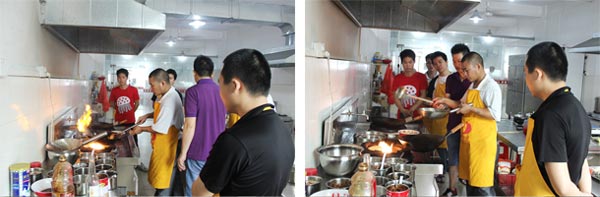 湘菜厨师培训学员实操学习过程